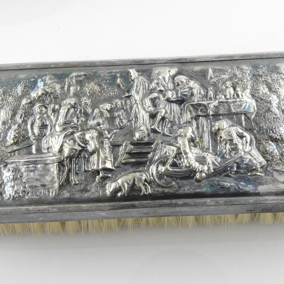 Vintage Hans Jensen Danish Silver Plated Brush Set #8199 - Picture 3 of 12